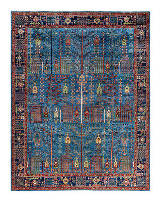 Serapi, One-of-a-Kind Hand-Knotted Area Rug  - Light Blue, 7' 10" x 10' 0"