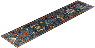 Serapi, One-of-a-Kind Hand-Knotted Runner Rug  - Blue, 2' 8" x 12' 3"