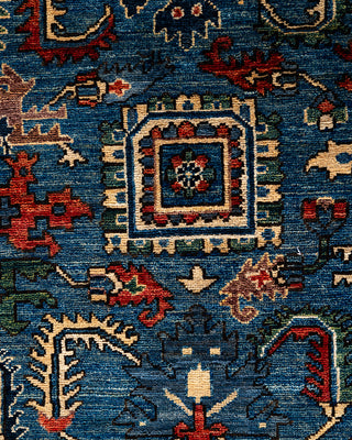 Serapi, One-of-a-Kind Hand-Knotted Runner Rug  - Light Blue, 2' 7" x 11' 8"