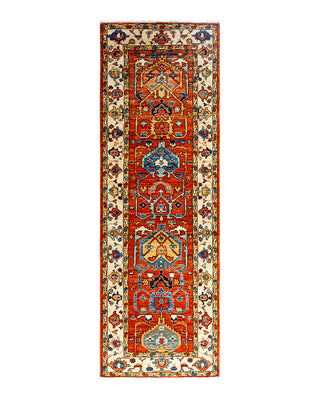 Serapi, One-of-a-Kind Hand-Knotted Runner Rug  - Orange, 2' 8" x 8' 2"
