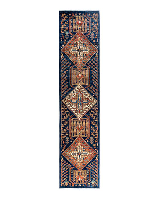 Serapi, One-of-a-Kind Hand-Knotted Runner Rug  - Blue, 2' 8" x 11' 11"