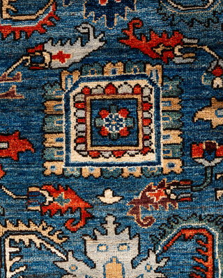 Serapi, One-of-a-Kind Hand-Knotted Runner Rug  - Light Blue, 2' 9" x 10' 0"