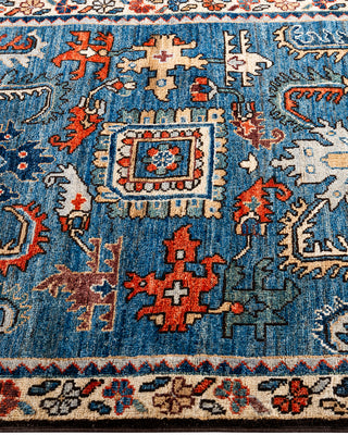 Serapi, One-of-a-Kind Hand-Knotted Runner Rug  - Light Blue, 2' 9" x 10' 0"