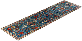 Serapi, One-of-a-Kind Hand-Knotted Runner Rug  - Light Blue, 2' 9" x 10' 0"