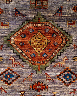 Serapi, One-of-a-Kind Hand-Knotted Runner Rug  - Purple, 2' 8" x 11' 7"