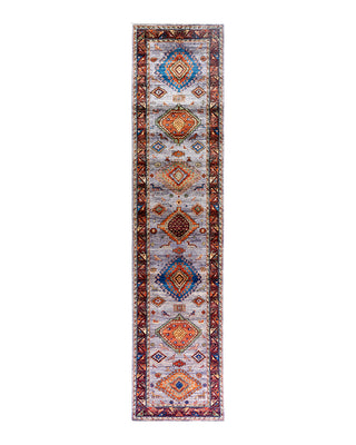 Serapi, One-of-a-Kind Hand-Knotted Runner Rug  - Purple, 2' 8" x 11' 7"