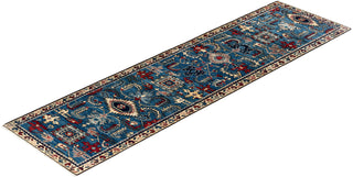 Serapi, One-of-a-Kind Hand-Knotted Runner Rug  - Light Blue, 2' 7" x 9' 6"