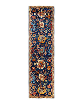 Serapi, One-of-a-Kind Hand-Knotted Runner Rug  - Blue, 2' 8" x 9' 9"