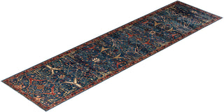 Serapi, One-of-a-Kind Hand-Knotted Runner Rug  - Blue, 2' 8" x 10' 4"