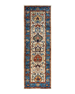 Serapi, One-of-a-Kind Hand-Knotted Runner Rug  - Ivory, 2' 8" x 8' 2"