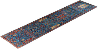 Serapi, One-of-a-Kind Hand-Knotted Runner Rug  - Light Blue, 2' 9" x 11' 10"