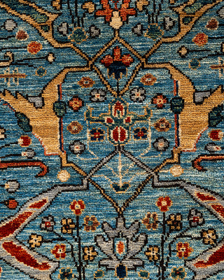 Serapi, One-of-a-Kind Hand-Knotted Runner Rug  - Light Blue, 2' 7" x 9' 11"