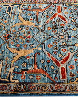 Serapi, One-of-a-Kind Hand-Knotted Runner Rug  - Light Blue, 2' 7" x 9' 11"