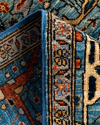 Serapi, One-of-a-Kind Hand-Knotted Runner Rug  - Light Blue, 2' 7" x 9' 11"