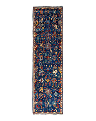 Serapi, One-of-a-Kind Hand-Knotted Runner Rug  - Navy, 2' 8" x 9' 9"