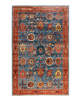 Serapi, One-of-a-Kind Hand-Knotted Area Rug  - Light Blue, 5' 11" x 9' 3"