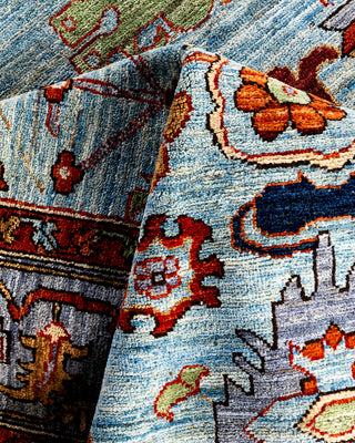Serapi, One-of-a-Kind Hand-Knotted Area Rug  - Light Blue, 6' 2" x 9' 5"
