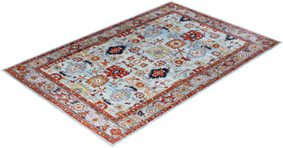 Serapi, One-of-a-Kind Hand-Knotted Area Rug  - Light Blue, 6' 2" x 9' 5"
