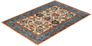 Serapi, One-of-a-Kind Hand-Knotted Area Rug  - Ivory, 4' 1" x 5' 10"