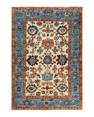 Serapi, One-of-a-Kind Hand-Knotted Area Rug  - Ivory, 4' 1" x 5' 10"
