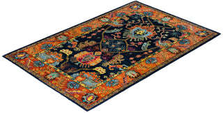 Serapi, One-of-a-Kind Hand-Knotted Area Rug  - Blue, 4' 2" x 6' 4"