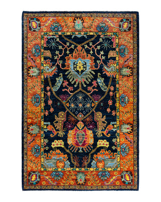 Serapi, One-of-a-Kind Hand-Knotted Area Rug  - Blue, 4' 2" x 6' 4"