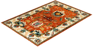 Serapi, One-of-a-Kind Hand-Knotted Area Rug  - Orange, 4' 1" x 5' 11"