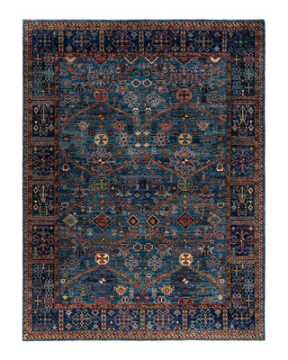 Serapi, One-of-a-Kind Hand-Knotted Area Rug  - Light Blue, 9' 1" x 11' 10"