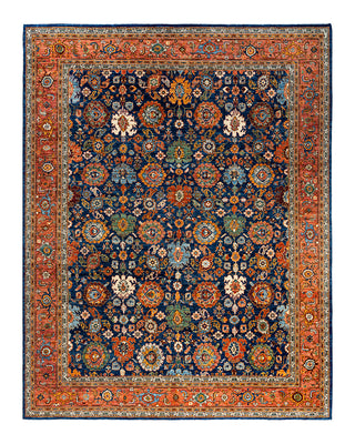 Serapi, One-of-a-Kind Hand-Knotted Area Rug  - Blue, 9' 2" x 11' 9"