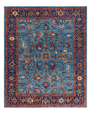 Serapi, One-of-a-Kind Hand-Knotted Area Rug  - Light Blue, 8' 2" x 9' 8"