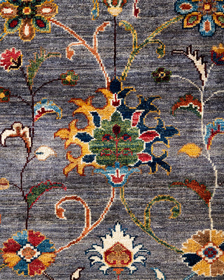 Bohemian Tribal Wool Hand Knotted Gray Area Rug 9' 2" x 11' 8"