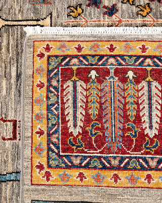 Bohemian Tribal Wool Hand Knotted Brown Area Rug 8' 4" x 10' 4"