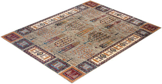 Bohemian Tribal Wool Hand Knotted Brown Area Rug 8' 4" x 10' 4"