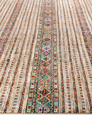 Bohemian Tribal Wool Hand Knotted Brown Area Rug 8' 2" x 9' 10"