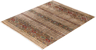 Bohemian Tribal Wool Hand Knotted Brown Area Rug 8' 2" x 9' 10"