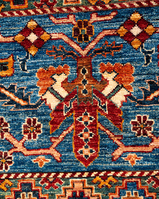 Bohemian Tribal Wool Hand Knotted Red Area Rug 8' 3" x 10' 6"