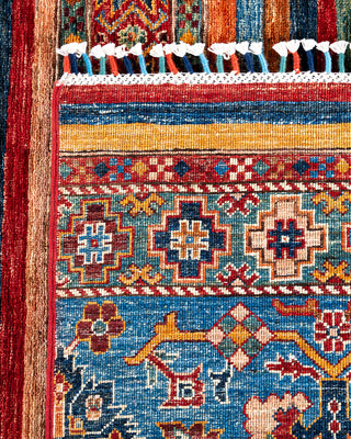 Bohemian Tribal Wool Hand Knotted Red Area Rug 8' 3" x 10' 6"