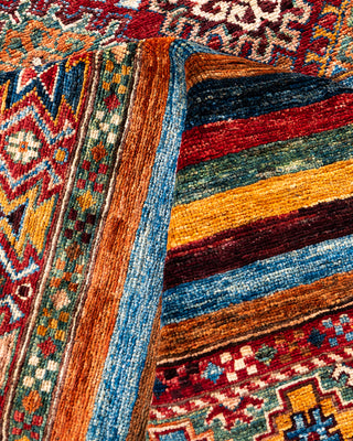 Bohemian Tribal Wool Hand Knotted Red Area Rug 8' 3" x 10' 6"