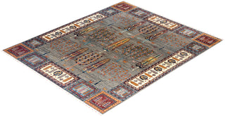 Bohemian Tribal Wool Hand Knotted Brown Area Rug 8' 2" x 9' 9"