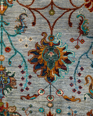 Bohemian Tribal Wool Hand Knotted Gray Area Rug 8' 3" x 10' 3"