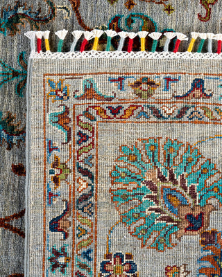 Bohemian Tribal Wool Hand Knotted Gray Area Rug 8' 3" x 10' 3"