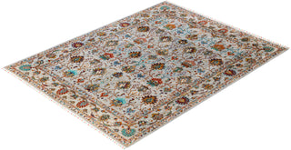 Bohemian Tribal Wool Hand Knotted Gray Area Rug 8' 3" x 10' 3"