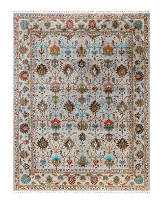 Bohemian Tribal Wool Hand Knotted Gray Area Rug 8' 3" x 10' 3"