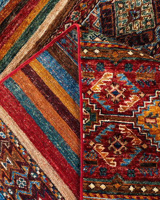 Bohemian Tribal Wool Hand Knotted Red Area Rug 8' 3" x 9' 7"