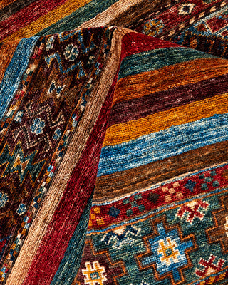 Bohemian Tribal Wool Hand Knotted Red Area Rug 8' 3" x 9' 7"