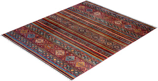 Bohemian Tribal Wool Hand Knotted Red Area Rug 8' 3" x 9' 7"