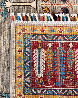Bohemian Tribal Wool Hand Knotted Brown Area Rug 8' 3" x 9' 8"