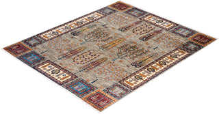 Bohemian Tribal Wool Hand Knotted Brown Area Rug 8' 3" x 9' 8"