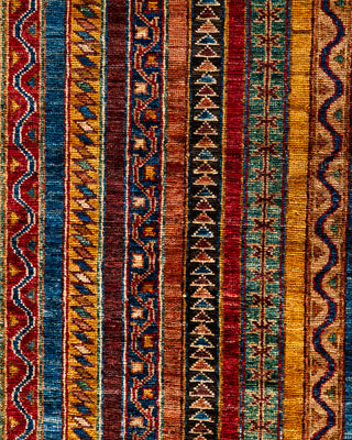 Bohemian Tribal Wool Hand Knotted Red Area Rug 9' 2" x 12' 1"