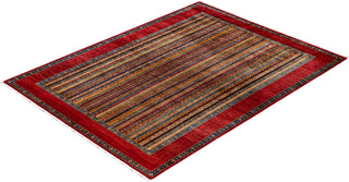 Bohemian Tribal Wool Hand Knotted Red Area Rug 9' 2" x 12' 1"
